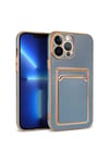 iPhone 12 Pro Uyumlu NVTH Bark Kartlıklı Kılıf-Mavi