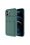 iPhone 12 Pro Uyumlu NVTH Kartix Kılıf-Koyu Yeşil