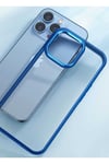iPhone 12 Pro Uyumlu NVTH Krom Kılıf-Mavi