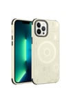 iPhone 12 Pro Uyumlu NVTH Wireless Şarj Özellikli Desenli Hot Kılıf-Gold
