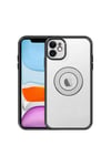 iPhone 12 Uyumlu Kamera Korumalı Logo Gösteren NVTH Esta Kılıf-Siyah