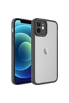 iPhone 12 Uyumlu Kamera Korumalı Transparan NVTH Post Kılıf-Siyah