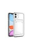 iPhone 12 Uyumlu Kartlıklı Şeffaf NVTH Setra Clear Silikon Kılıf-Renksiz
