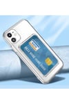 iPhone 12 Uyumlu Kartlıklı Şeffaf NVTH Setra Clear Silikon Kılıf-Renksiz