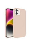 iPhone 12 Uyumlu Magsafe Wireless Şarj Özellikli Pastel Renk Silikon NVTH Plas Kılıf-Pembe Açı