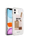 iPhone 12 Uyumlu Mermer Desenli NVTH Marbello Kılıf-Kahverengi