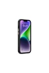 iPhone 13 Kılıf M-safe Şarj Özellikli Karbon Fiber Görünümlü NVTH Antina Kapak - Gri