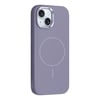 iPhone 13 Kılıf M-Safe Şarj Özellikli Metal Kamera Çerçeveli NVTH Edi Silikon Kapak - Lavendery Gray