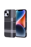 iPhone 13 Kılıf Magsafe Şarj Özellikli Karbon Fiber Görünümlü NVTH Nekst Kapak - Gri-Siyah
