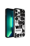 iPhone 13 Pro Max Uyumlu Aynalı Desenli Kamera Korumalı Parlak NVTH Mirror Kılıf-Love