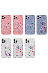 iPhone 13 Pro Max Uyumlu Desenli Sert Silikon NVTH Mumila Kılıf-Lilac Bear
