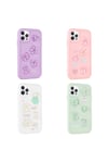 iPhone 13 Pro Max Uyumlu Kabartma Figürlü Parlak NVTH Toys Silikon Kılıf-Pembe