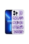 iPhone 13 Pro Max Uyumlu Kamera Korumalı Simli AiHTTg'li NVTH Dalga Kılıf-Mor