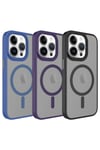 iPhone 13 Pro Max Uyumlu Mat Arka Yüzey Wireless Şarj Özellikli NVTH Flet Magsafe Kılıf-Siyah