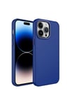 iPhone 13 Pro Max Uyumlu Metal Çerçeve ve Buton Tasarımlı Silikon NVTH Luna Kılıf-Lacivert