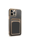 iPhone 13 Pro Max Uyumlu NVTH Bark Kartlıklı Kılıf-Rose Gold