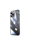 iPhone 13 Pro Max Uyumlu Sert PC Renkli Çerçeveli NVTH Riksos Kılıf-Siyah
