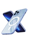 iPhone 13 Pro Max Uyumlu Wireless Şarj Özellikli NVTH Krom Magsafe Silikon Kılıf-Lila