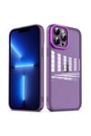 iPhone 13 Pro Uyumlu Kamera Korumalı Transparan NVTH Post Kılıf-Derin Mor
