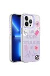 iPhone 13 Pro Uyumlu Mermer Desenli NVTH Marbello Kılıf-Mor
