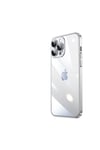 iPhone 13 Pro Uyumlu Sert PC Renkli Çerçeveli NVTH Riksos Kılıf-Gümüş