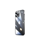 iPhone 13 Pro Uyumlu Sert PC Renkli Çerçeveli NVTH Riksos Kılıf-Siyah