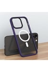 iPhone 13 Pro Uyumlu Wireless Şarj Özellikli NVTH Hibrit Magsafe Kılıf-Renksiz