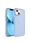 iPhone 13 Uyumlu Buzlu Sert PC NVTH May Kılıf-Lila