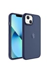 iPhone 13 Uyumlu Buzlu Sert PC NVTH May Kılıf-Lacivert