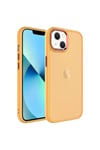 iPhone 13 Uyumlu Buzlu Sert PC NVTH May Kılıf-Turuncu