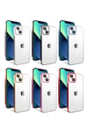 iPhone 13 Uyumlu Kamera Korumalı Renkli Çerçeveli NVTH Garaj Kılıf-Siyah
