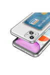 iPhone 13 Uyumlu Kartlıklı Şeffaf NVTH Setra Clear Silikon Kılıf-Renksiz