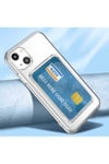 iPhone 13 Uyumlu Kartlıklı Şeffaf NVTH Setra Clear Silikon Kılıf-Renksiz