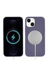 iPhone 13 Uyumlu NVTH Silksafe Wireless Kılıf-Mor
