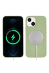 iPhone 13 Uyumlu NVTH Silksafe Wireless Kılıf-Açık Yeşil