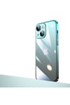 iPhone 13 Uyumlu Parlak Renk Geçişli Kamera Korumalı NVTH Senkron Kılıf-Mavi-Siyah