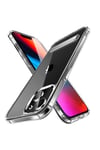 iPhone 13 Uyumlu Standlı Şeffaf Silikon NVTH L-Stand Kılıf-Renksiz