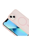 iPhone 14 Kılıf M-safe Şarj Özellikli NVTH Babet Kapak - Gri