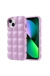 iPhone 14 Kılıf Parlak Esnek Silikon NVTH Dom Dom Kapak - Lila