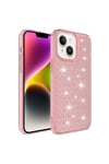 iPhone 14 Plus Uyumlu AiHTTgli Parlak Tasarımlı NVTH Snow Kılıf-Pembe