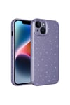 iPhone 14 Plus Uyumlu Kamera Korumalı Simli Lüks NVTH Koton Kılıf-Mor