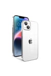 iPhone 14 Plus Uyumlu Kamera Korumalı Renkli Çerçeveli NVTH Garaj Kılıf-Gümüş