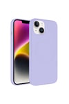 iPhone 14 Plus Uyumlu Magsafe Wireless Şarj Özellikli Pastel Renk Silikon NVTH Plas Kılıf-Lila