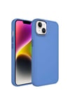 iPhone 14 Plus Uyumlu Metal Çerçeve ve Buton Tasarımlı Silikon NVTH Luna Kılıf-Lavendery Gray