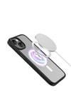 iPhone 14 Plus Uyumlu Wireless Şarj Özellikli NVTH Hibrit Magsafe Kılıf-Gri