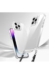 iPhone 14 Pro Kılıf AiHTTgli Takılabilir Askı Aparatlı NVTH Snap Silikon Kapak-Şeffaf