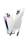 iPhone 14 Pro Kılıf AiHTTgli Takılabilir Askı Aparatlı NVTH Snap Silikon Kapak-Şeffaf