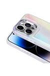 iPhone 14 Pro Kılıf Airbagli Renkli Arka Yüzey Boncuk Tasarımlı NVTH Kumul Kapak - Şeffaf