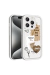 iPhone 14 Pro Kılıf Kamera Korumalı Baskılı Arka Yüzey NVTH Klas Kapak - Koyu Kahve
