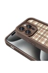 iPhone 14 Pro Kılıf Kamera Korumalı Baskılı Arka Yüzey NVTH Klas Kapak - Koyu Kahve